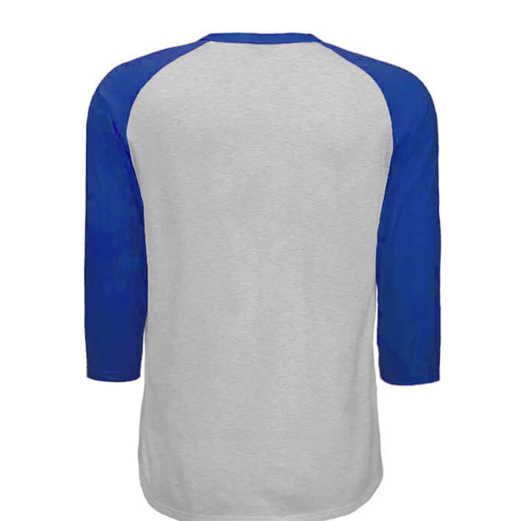HEATHER GREY / ROYAL - T200 - BACK